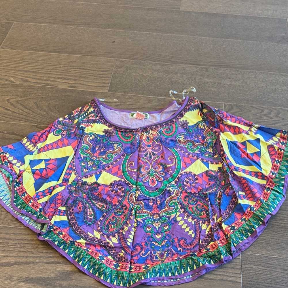 Flying Tomato Multicolor Bohemian Poncho
